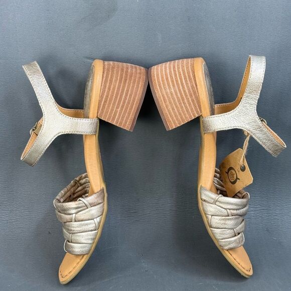 Born Shonie Leather Block Heel Sandals shoes womens size 10 - Picture 5 of 8